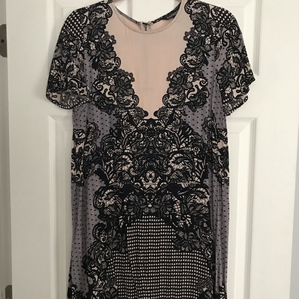 Express Patterned Mini Dress Size M
